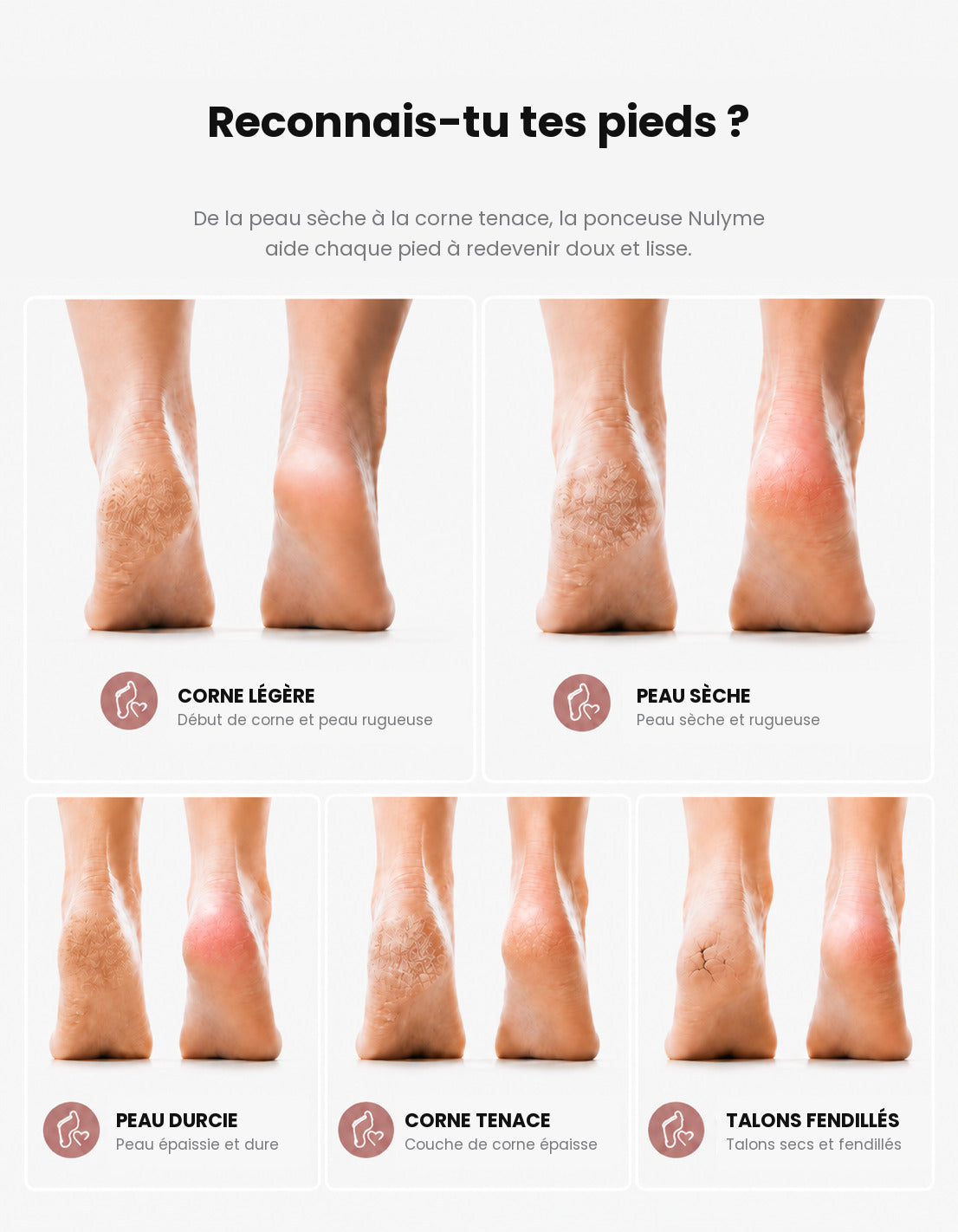 Ponceuse électrique pour pieds Nulyme